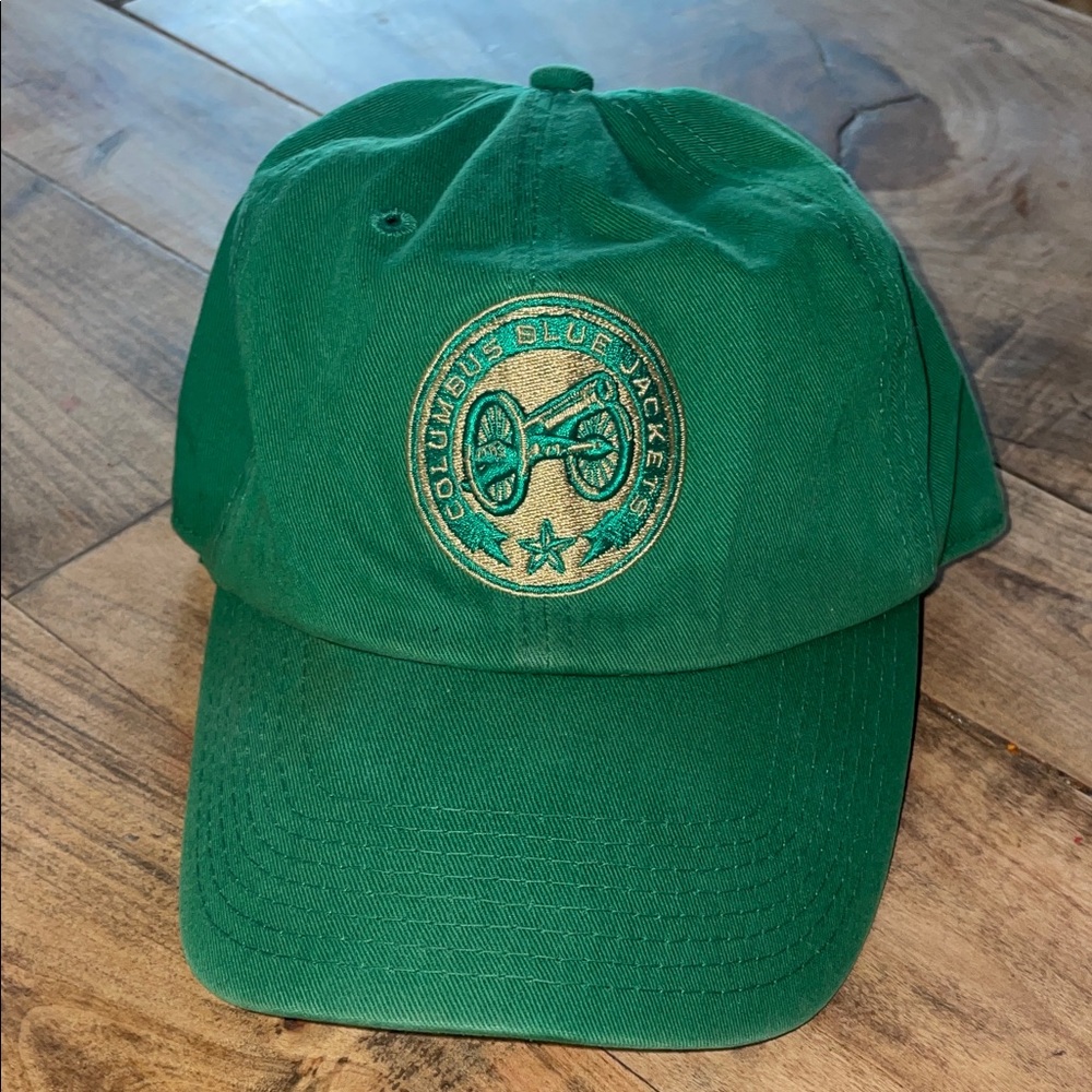 Green Embroidered Logo Baseball Cap